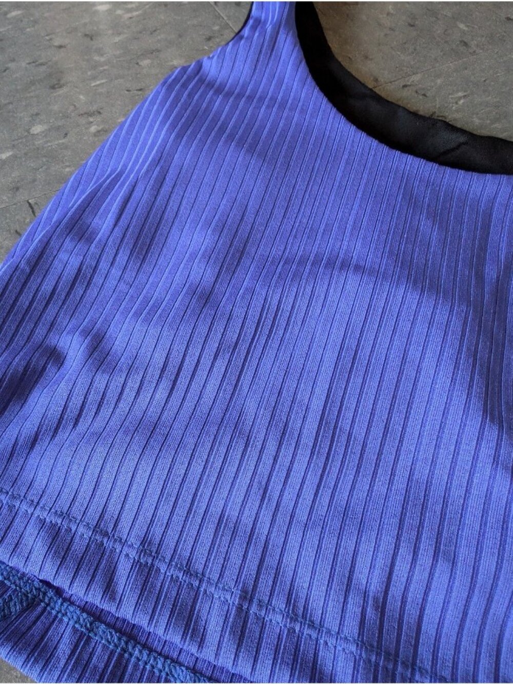 DYI Ribbed Performance Shelf Tank Blue Medium - Picture 2 of 3